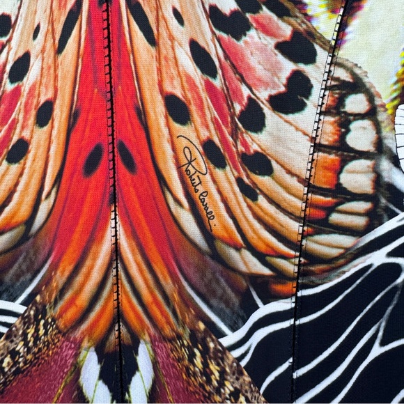 ROBERTO CAVALLI Butterly Print Sleeveless Body-Con Dress - Sz 40 IT / 4 US - Picture 10 of 12